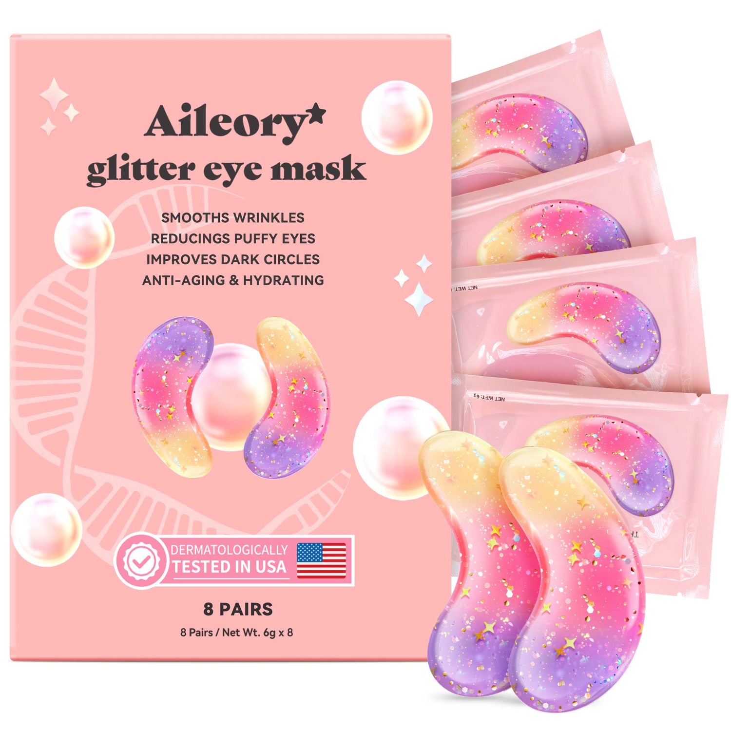 Tri-color Glitter Eye Mask