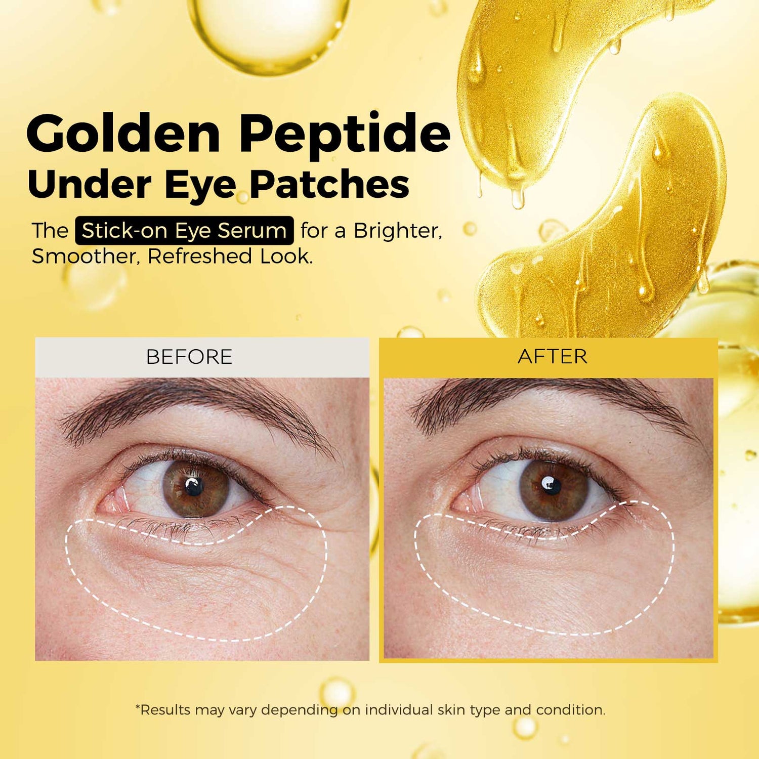 24K Gold Peptide Under Eye Patches